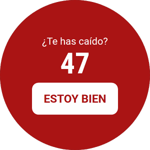 Alarma ¿Te has caído? con cuenta atrás y botón ESTOY BIEN